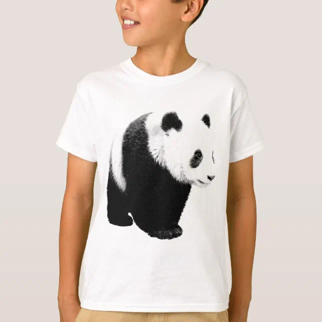 PANDA ROPA T-SHIRT MINIMAL BLACK (XL)