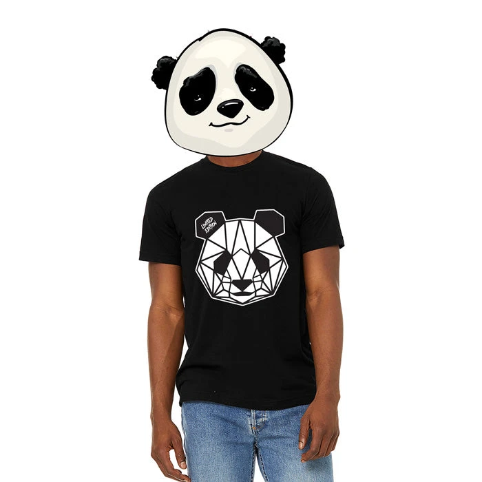 PANDA ROPA T-SHIRT PANDA HEAD BLACK (L)