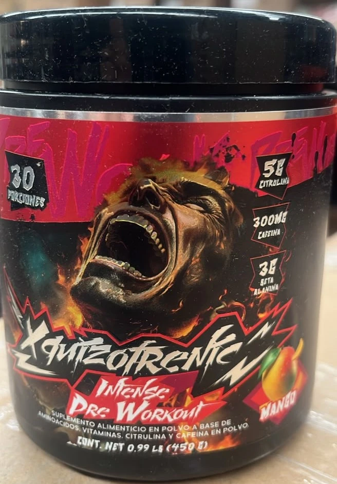 PSYCHOZIS XQUIZOFRENIK PRE WORKOUT 450 GRS MANGO *NUEVO*