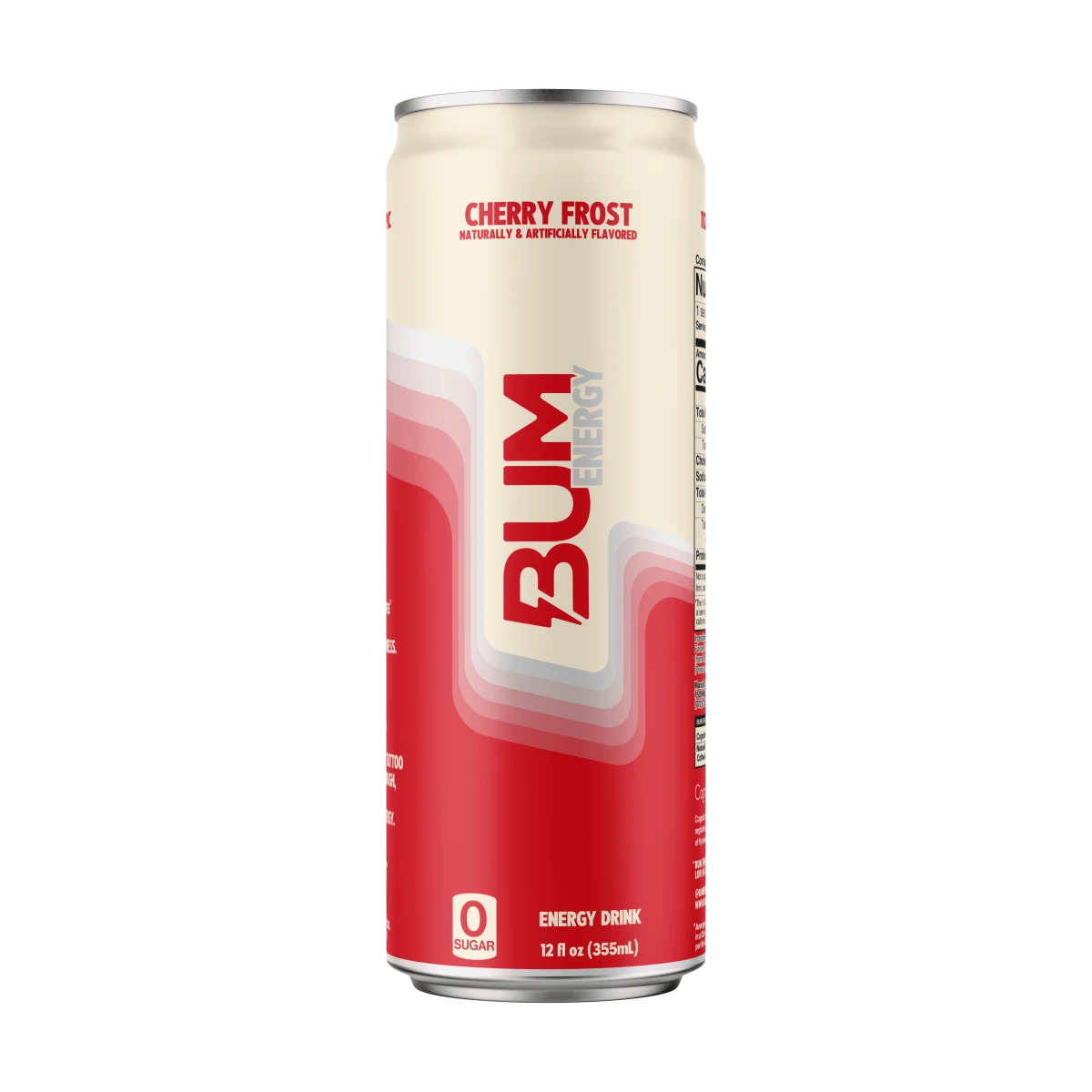 RAW BUM ENERGY DRINK 12 OZ/12 PACK CHERRY FROST
