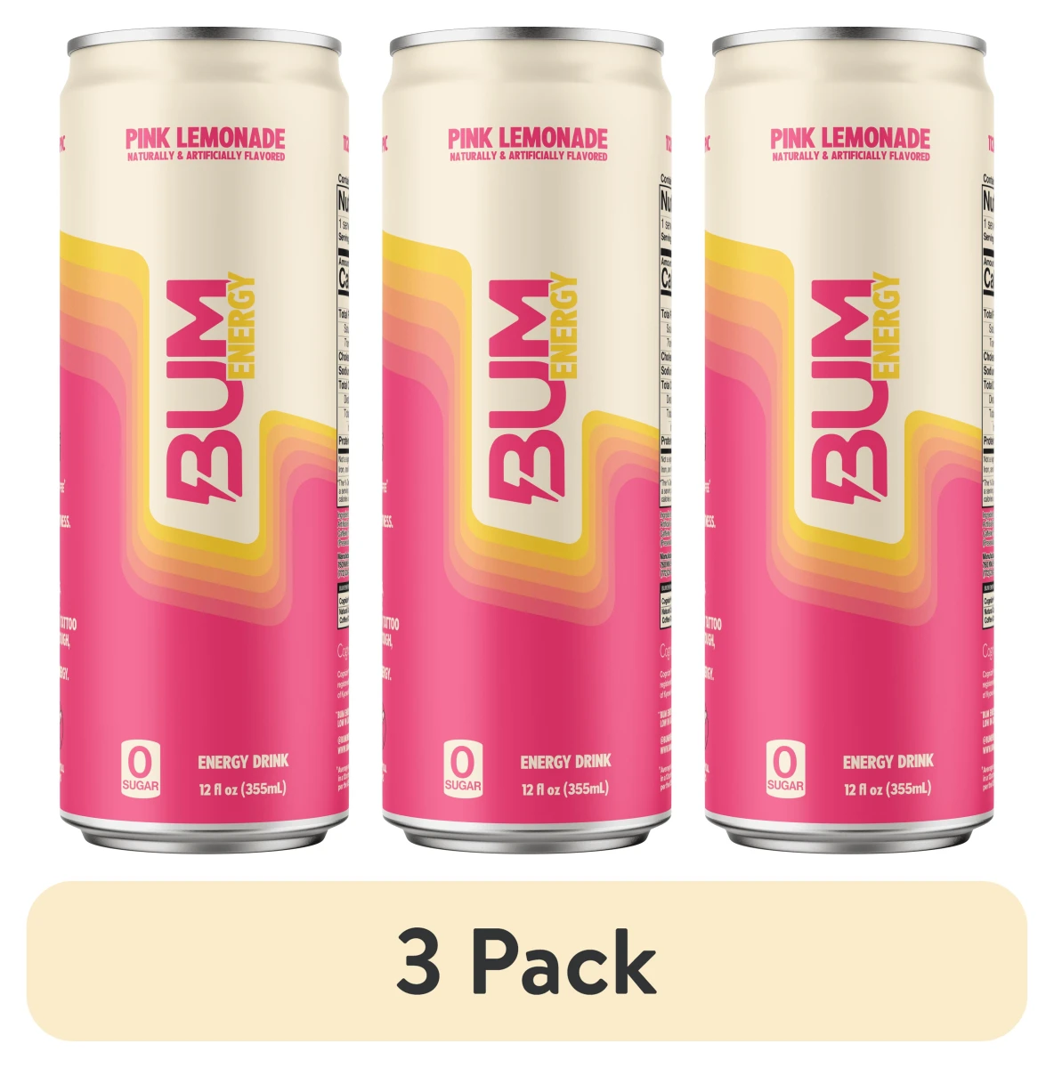 RAW BUM ENERGY DRINK 12 OZ/12 PACK ICE TEA LEMONADE *NUEVO*