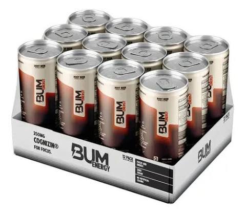 RAW BUM ENERGY DRINK 12 OZ/12 PACK STRAWBERRY LEMONADE