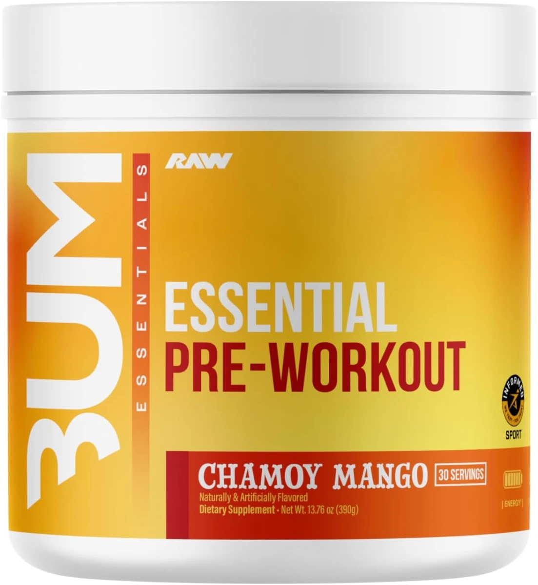 RAW CBUM ESSENTIAL PWO 30 SERV CHAMOY MANGO *NUEVO*