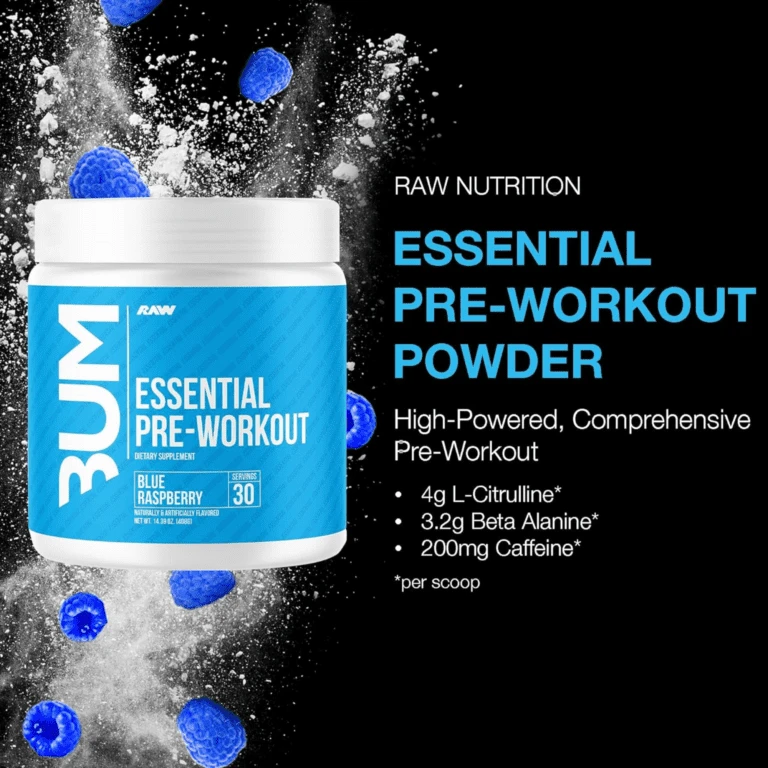 RAW CBUM ESSENTIAL PWO 30 SERV RED WHITE AND BUM *NUEVO*