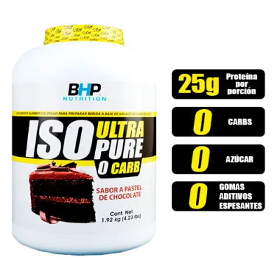 BHP ISO ULTRA PURE 0 CARB 4.23 LBS PASTEL DE CHOCOLATE