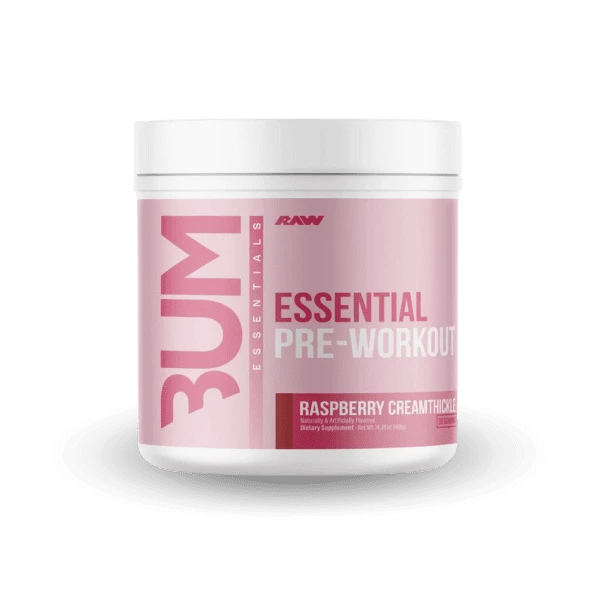 RAW CBUM ESSENTIAL TINGLE FREE PWO 30 SERV RASPBERRY LIME *NUEVO*