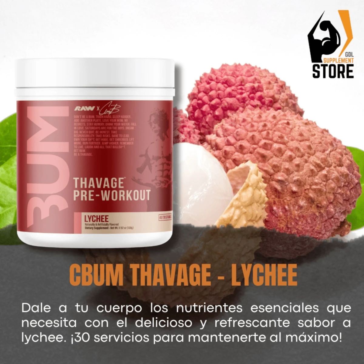 RAW CBUM THAVAGE PWO 40 SERV LYCHEE *EDICION LIMITADA*
