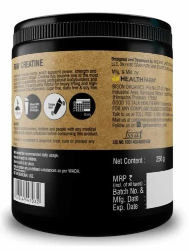 RAW CREATINE MONOHYDRATE 250 SERV UNFLAVORED *NUEVO*