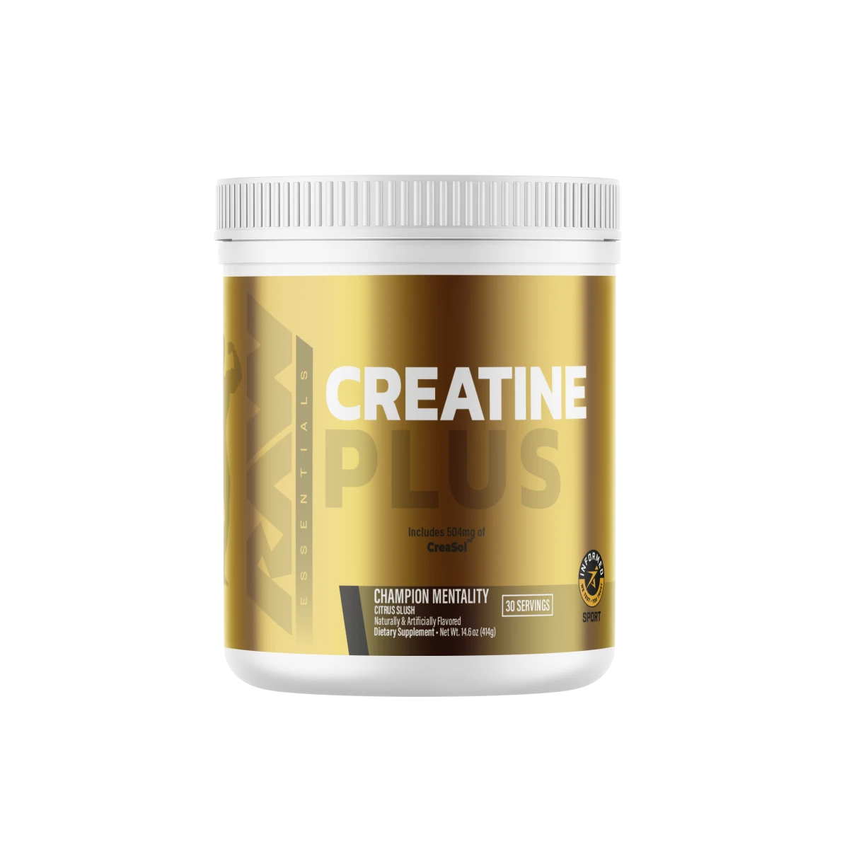 RAW CREATINE PLUS 30 SERV CHAMPION MENTALITY CITRUS SLUSH *NUEVO*