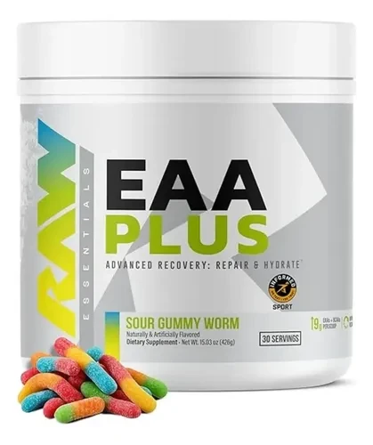 RAW EAAS PLUS 30 SERV SOUR GUMMY WORM *NUEVO*