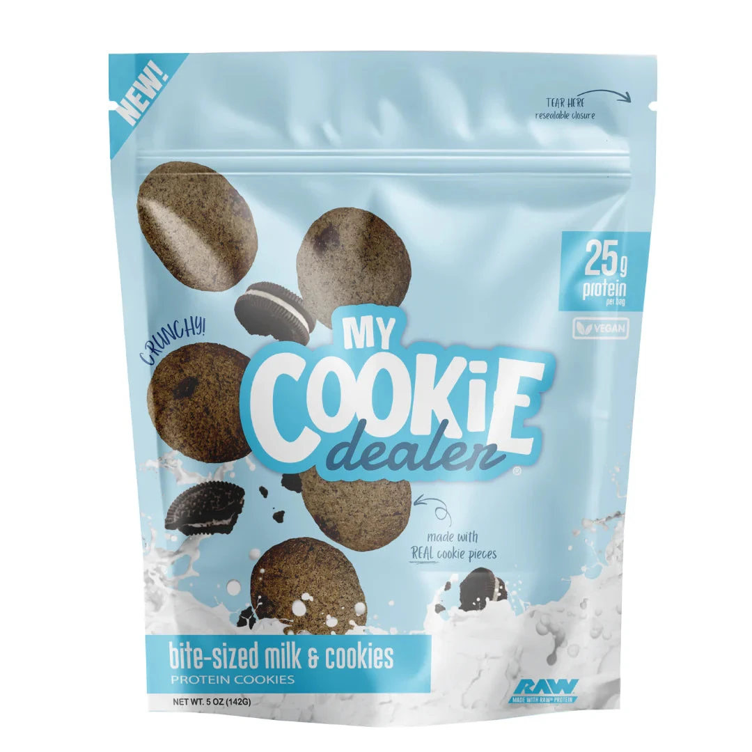 RAW MY COOKIE DEALER BITE SIZED 6 BAG 142 GRS  MILK AND COOKIES
