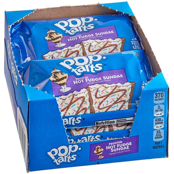RAW MY COOKIE TOASTER PASTRY FROSTED 12 PACK HOT FUDGE SUNDAE