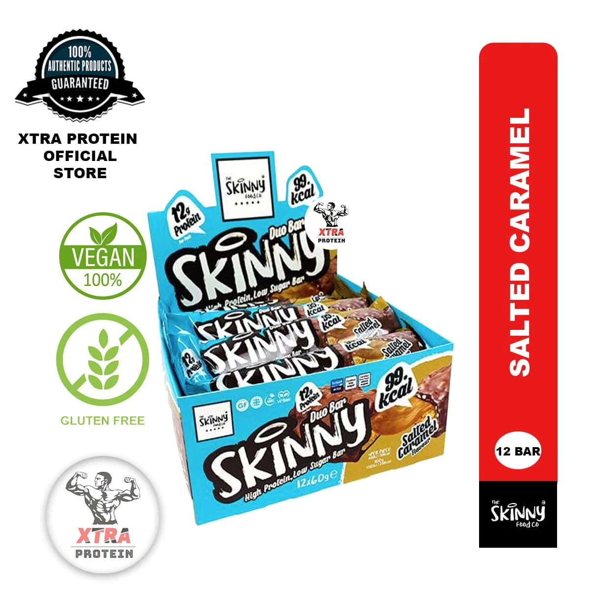 RAW PROTEIN BAR 12 PACK SALTED CARAMEL PRETZEL  *NUEVO*