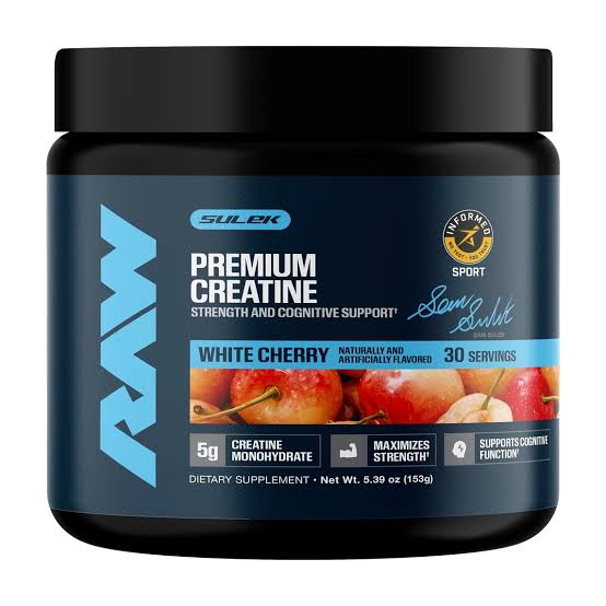 RAW SAM SULEK CREATINE 30 SERV WHITE CHERRY *NUEVO*