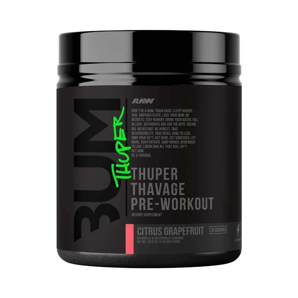 RAW THUPER THAVAGE PWO 20 SERV CITRUS GRAPEFRUIT *CAD 12/26 REBAJADO 15%*