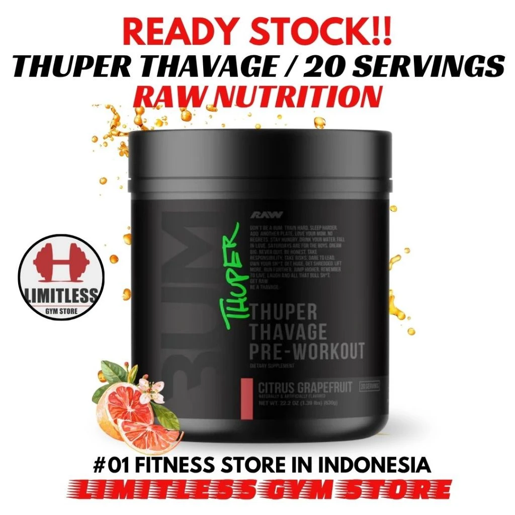 RAW THUPER THAVAGE PWO 20 SERV COTTON CANDY *NUEVO*
