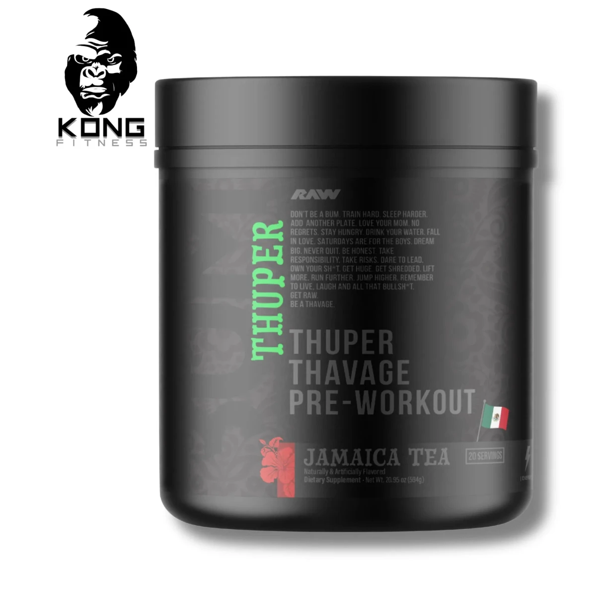 RAW THUPER THAVAGE PWO 20 SERV WATERMELON GRAPE *NUEVO*