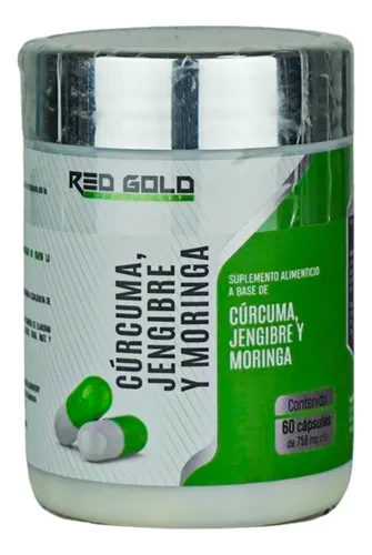 RED GOLD CURCUMA JENGIBRE Y MORINGA  60 CAPS