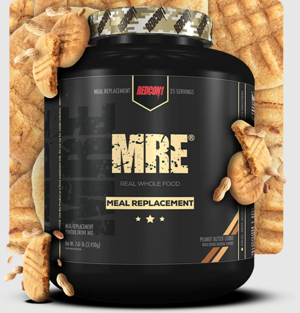 REDCON1 MRE MEAL REPLACEMENT 7.15 LBS PEANUT BUTTER COOKIE