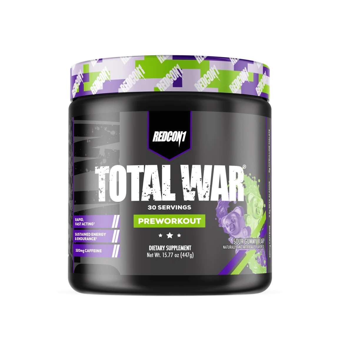 REDCON1 TOTAL WAR PRE-WORK 30 SERV SOUR GUMMY