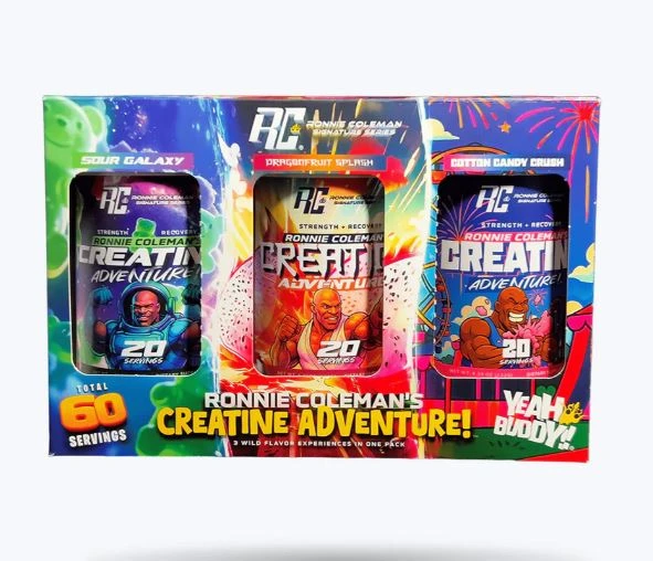 RONNIE CREATINE ADVENTURE BOX SET SOUR GALAXY DRAGON FRUIT & COTTON CANDY *NUEVO*