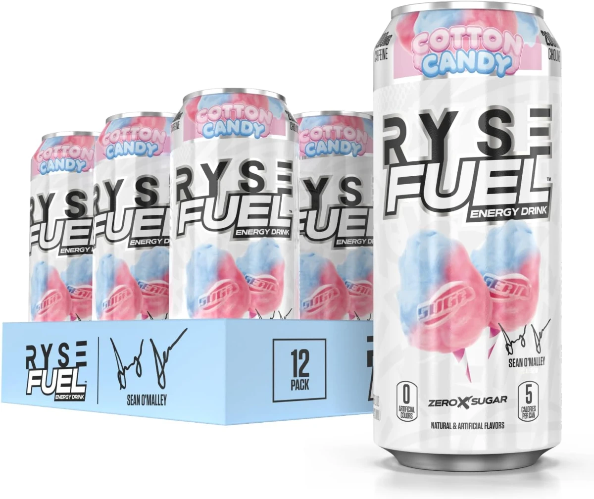RYSE FUEL DRINK 16 OZ/12 PACK COTTON CANDY