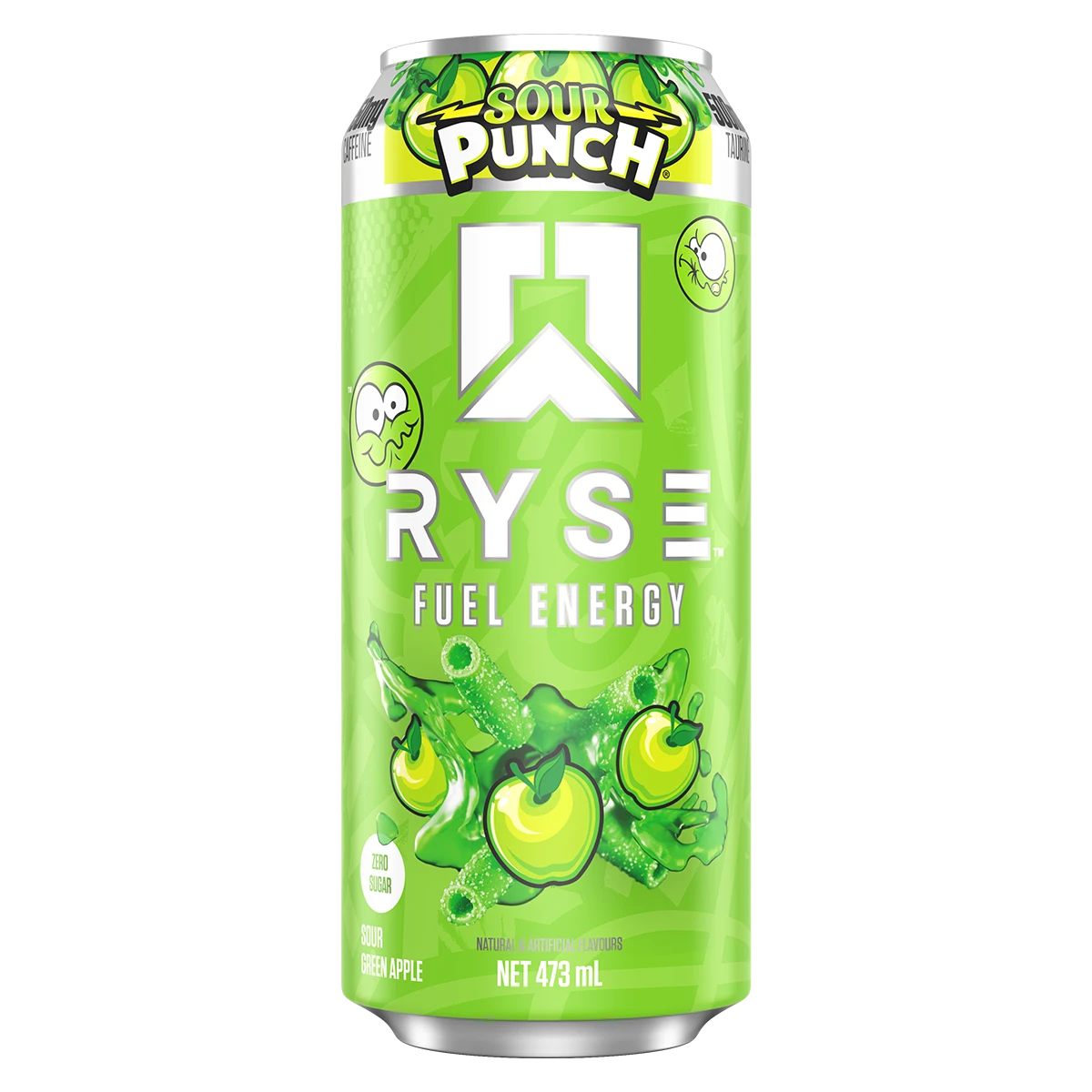 RYSE FUEL DRINK 16 OZ/12 PACK SOUR PUNCH GREEN APPLE