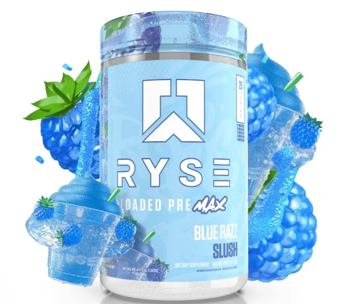 RYSE LOADED PRE MAX 25 SERV BLUE RAZZ SLUSH *NUEVO*