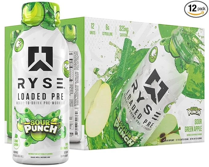 RYSE LOADED PWO RTD 12 PACK SOUR PUNCH GREEN APPLE