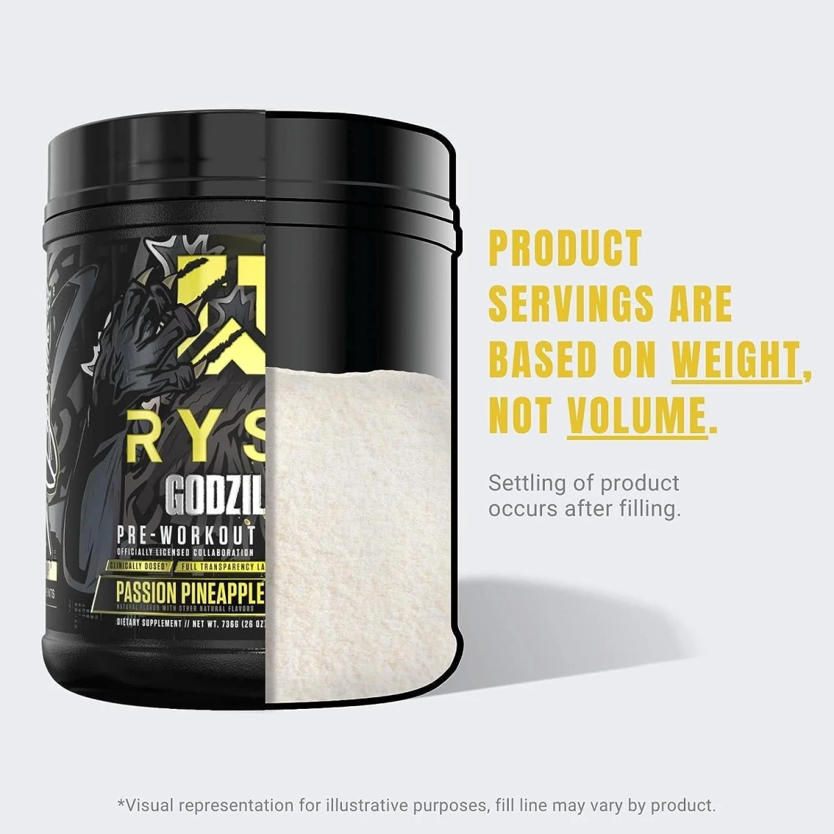 RYSE PWO GODZILLA 40 SERV PASSION PINEAPPLE