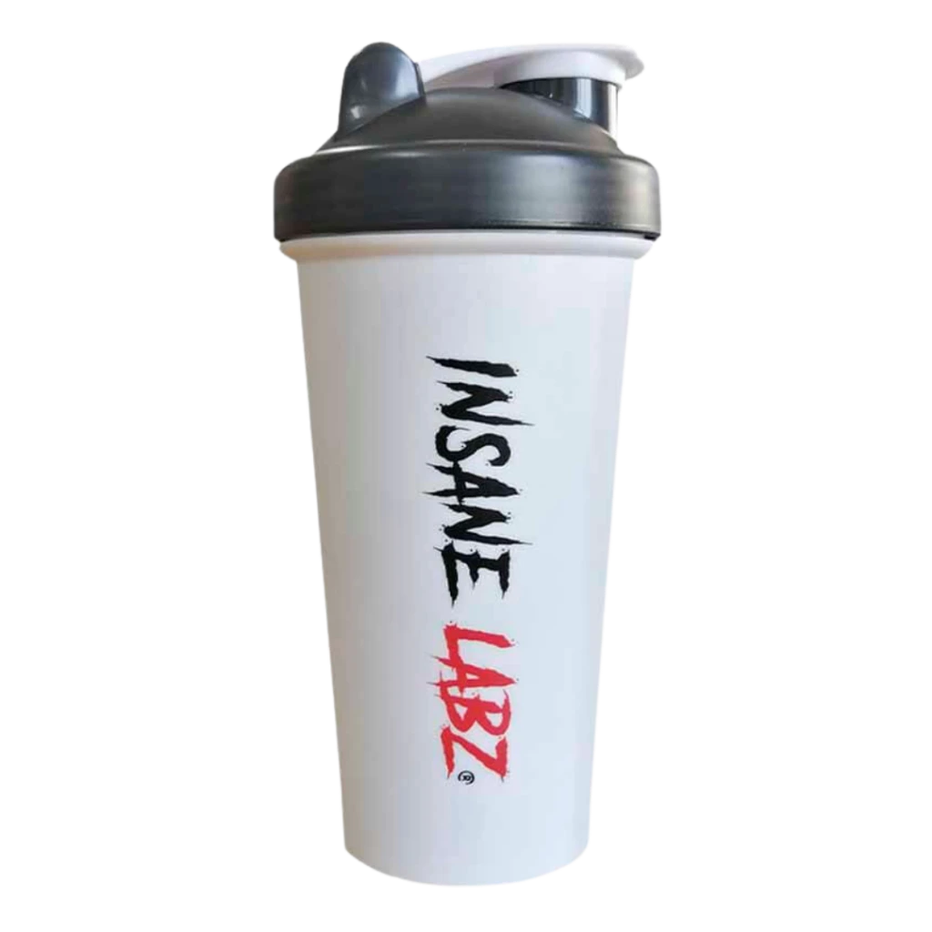 SHAKER INSANE 22 OZ BLANCO TAPA NEGRA *OFERTA*