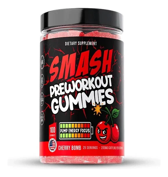 SMASH PWO GUMMIES 100 CT CHERRY BOMB