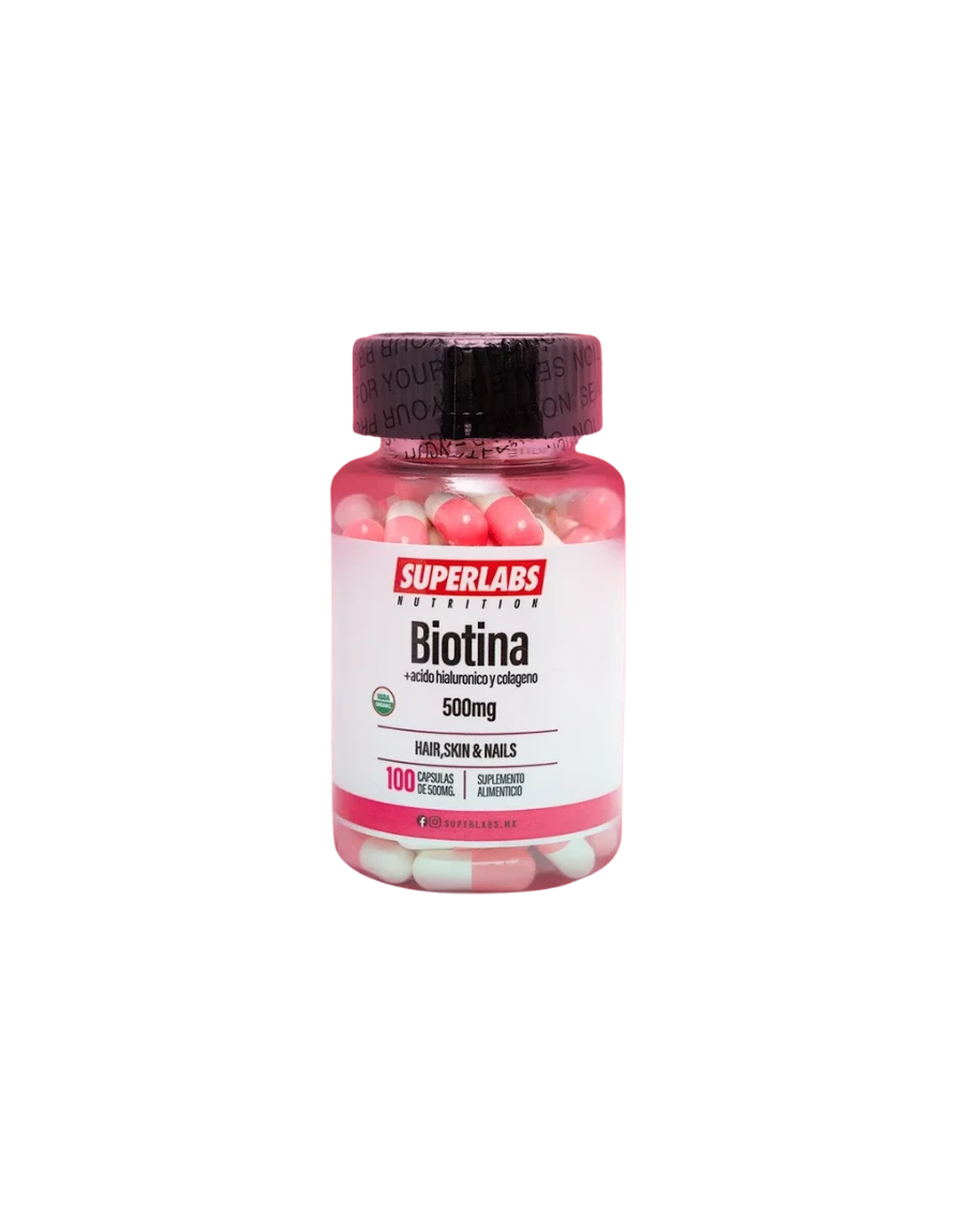 SUPERLABS BIOTINA+ ACIDO HIALURONICO + COLAGENO 100 CAPSULAS