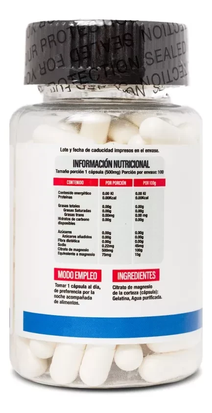 SUPERLABS CITRATO DE MAGNESIO 500 MG 100 CAPSULAS