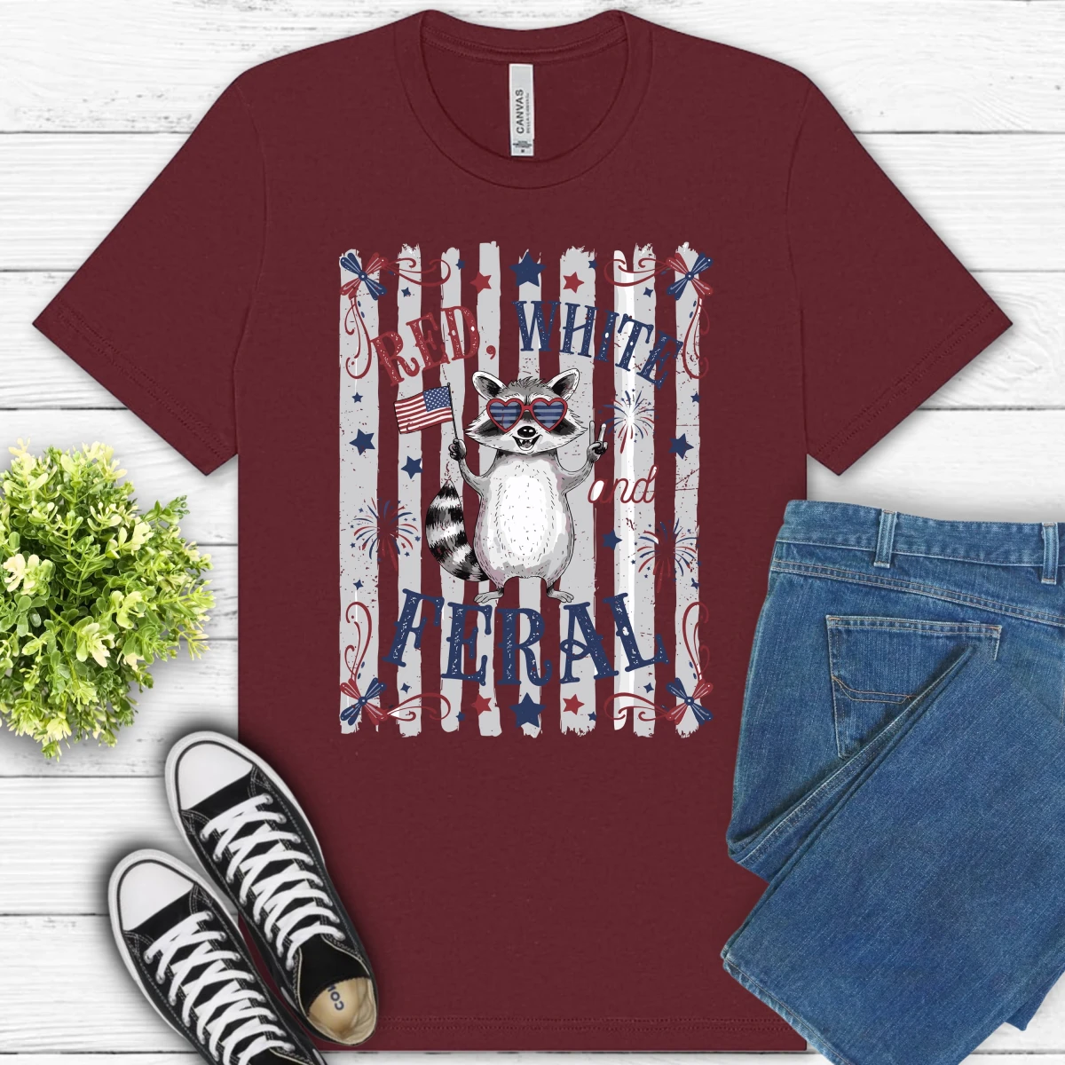 T-SHIRT UNI ANIMAL MAROON PREMIUM TEE XL