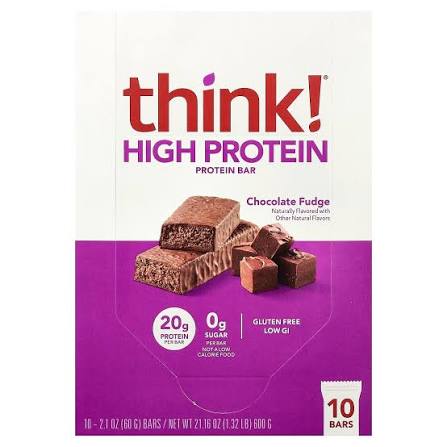 THINK! HIGH PROTEIN 10 BARS CHOCOLATE FUDGE
