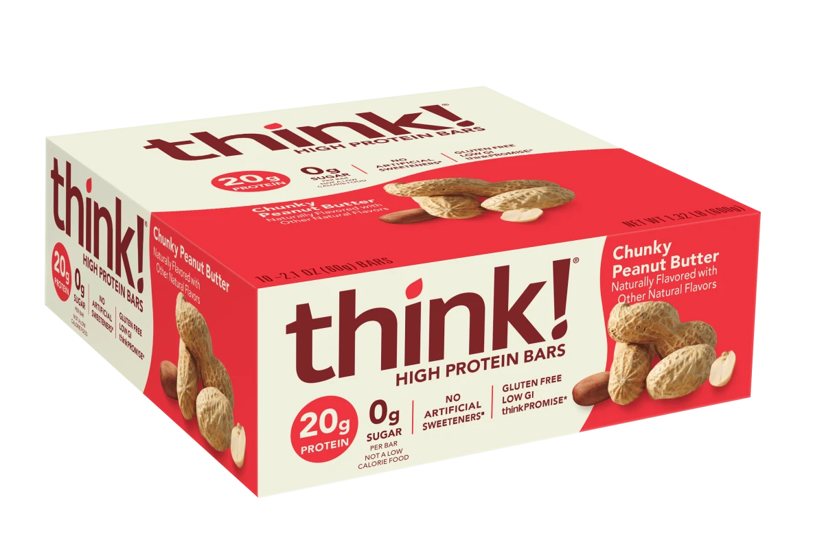 THINK! HIGH PROTEIN 10 BARS CHUNKY PEANUT BUTTER