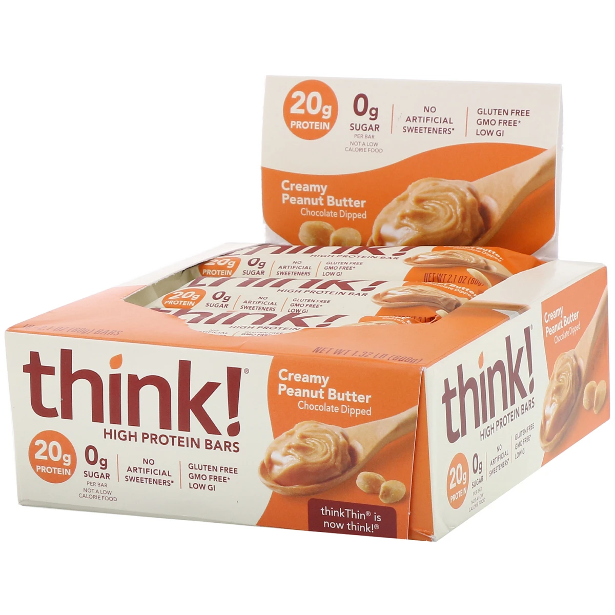 THINK! HIGH PROTEIN 10 BARS CREAMY PEANUT BUTTER