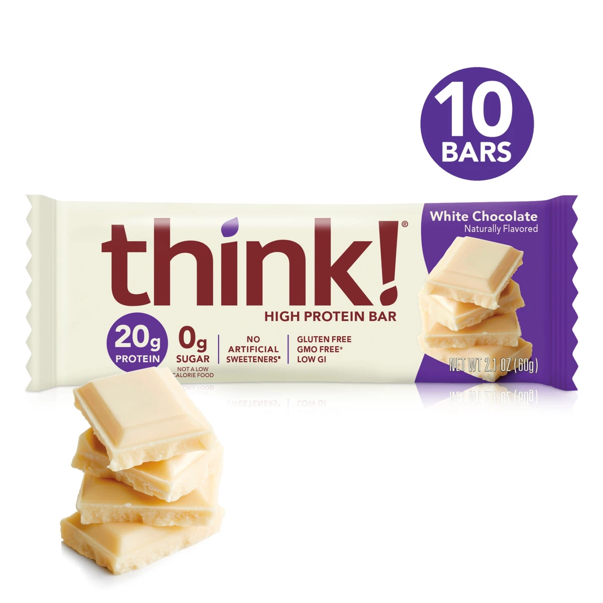 THINK! HIGH PROTEIN 10 BARS WHITE CHOCOLATE