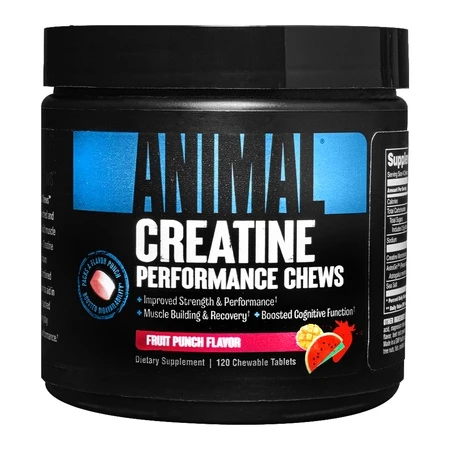 UNI ANIMAL CHEWS CREATINE 120 TABLETS FRUIT PUNCH