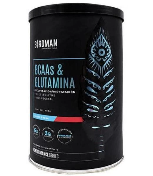 BIRDMAN BCAA Y GLUTAMINA 405 GRS FRESA