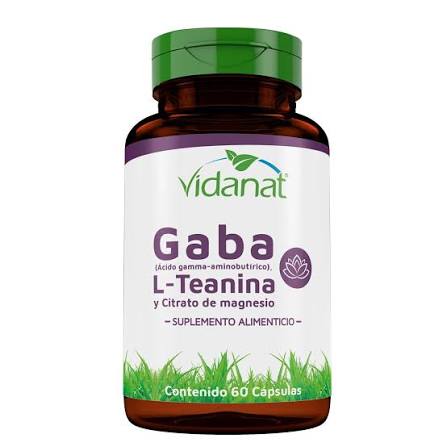 VIDANAT GABA L-TEANINA CITRATO DE MAGNESIO 60 CAPS