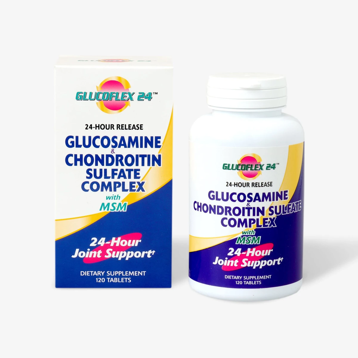 WHP GLUCOFLEX GLUCOSAMINE & CHONDROITIN SULFATE COMPLEX 24 HOUR 120 TABS