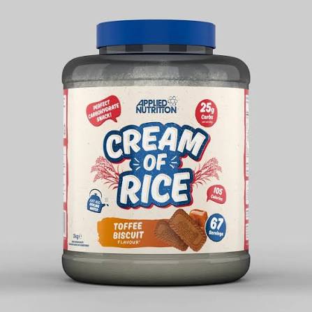 APPLIED NUTRITION CREAM OF RICE 2KG TOFFEE BISCUIT *NUEVO*