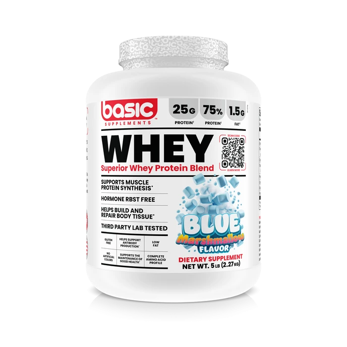 BASIC WHEY 5 LBS BLUE MARSHMALLOW *NUEVO*