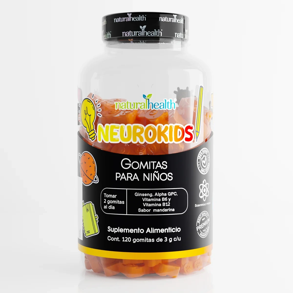 NATURAL NEUROKIDS SABOR MANDARINA 120 GOMITAS