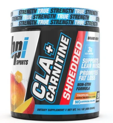 OUTLET BPI CLA+CARNITINE SHREDDED 50 SERV TROPICAL MANGO SIN SELLO EXT CAD 06/28