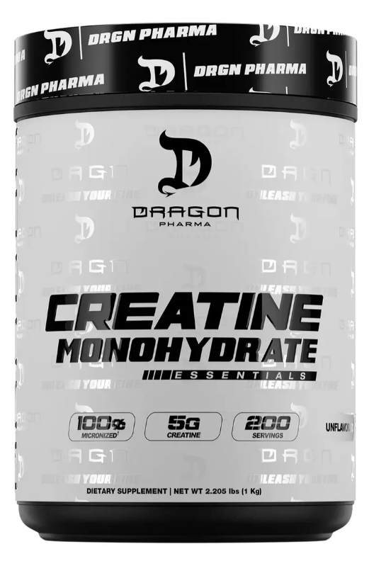 OUTLET DRAGON CREATINE MONOHYDRATE 1 KG UNFLAVORED SIN SELLO EXT-SELLO INT Y TAPA ROTOS CAD 01/29