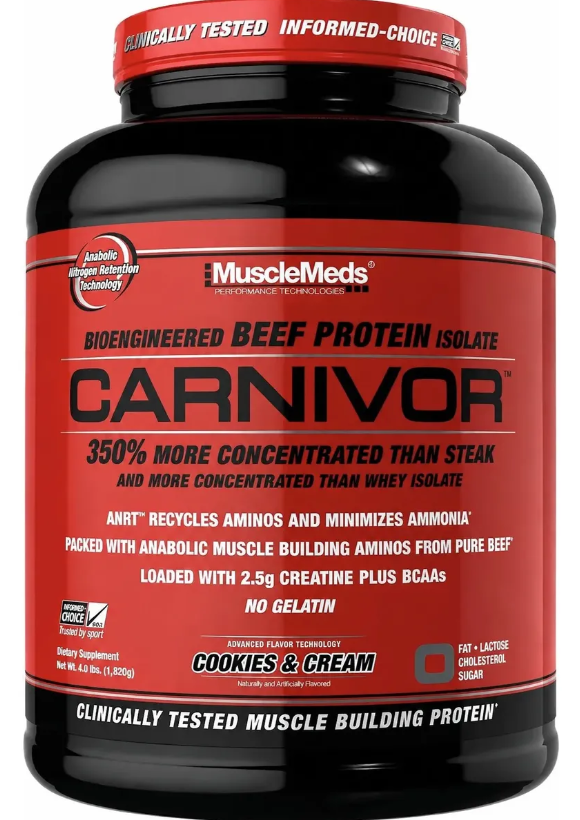 OUTLET MMD CARNIVOR 3.7 LBS COOKIES & CREAM SIN SELLO EXT CAD 03/29
