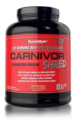 OUTLET MMD CARNIVOR SHRED 4.56 LBS CHOCOLATE SELLO EXT POCO ROTO-POCO GOLPEADO CAD 01/29